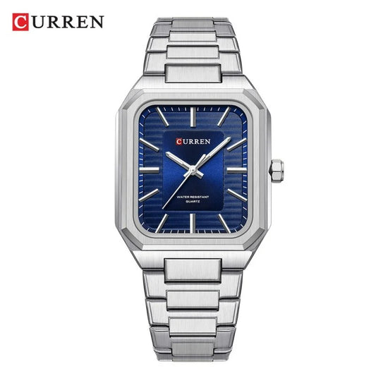 Reloj Curren 8457 Hombre Acero Esfera Cuadrada — Foucault Valdivia