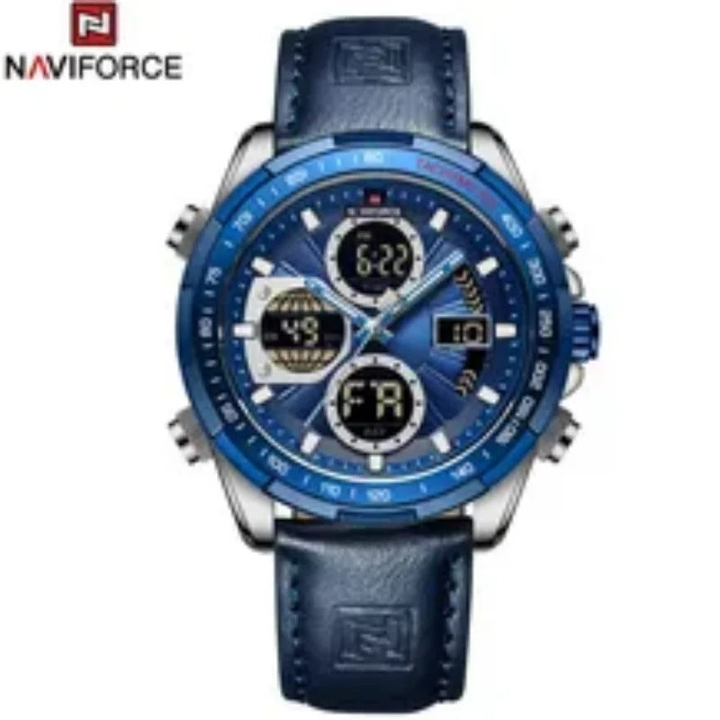 Reloj Naviforce NF9197L Hombre Cuero Doble Pantalla — Foucault Valdivia