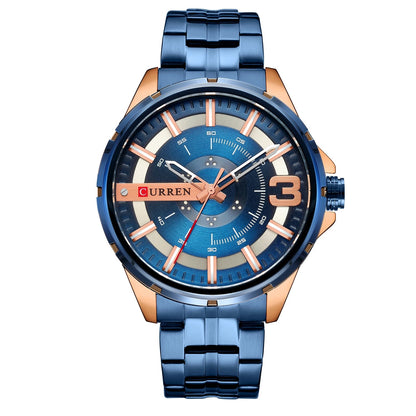 Reloj Curren 8333 Hombre Acero Números Árabes — Foucault Valdivia