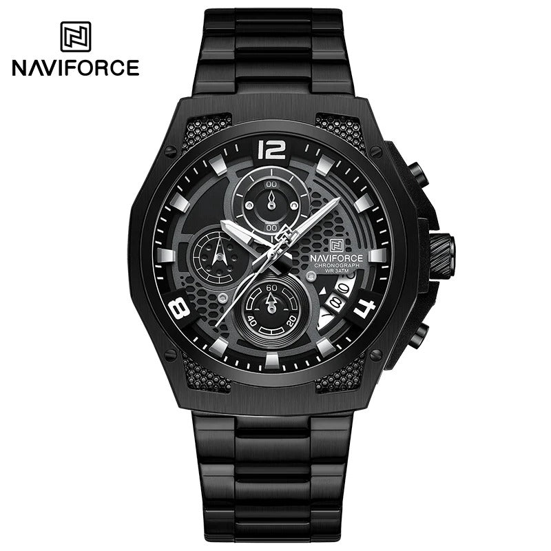Reloj Naviforce NF8051S Hombre Acero Cronógrafo — Foucault Valdivia