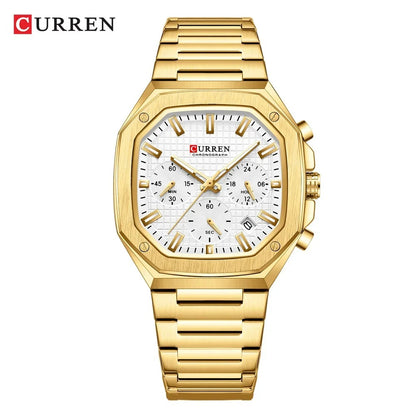 Reloj Curren 8459 Hombre Acero Seis Manecillas — Foucault Valdivia