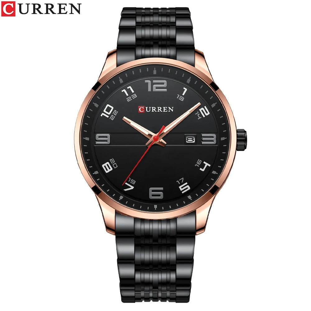 Reloj Curren 8411 Hombre Acero Calendario — Foucault Valdivia
