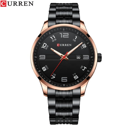 Reloj Curren 8411 Hombre Acero Calendario — Foucault Valdivia