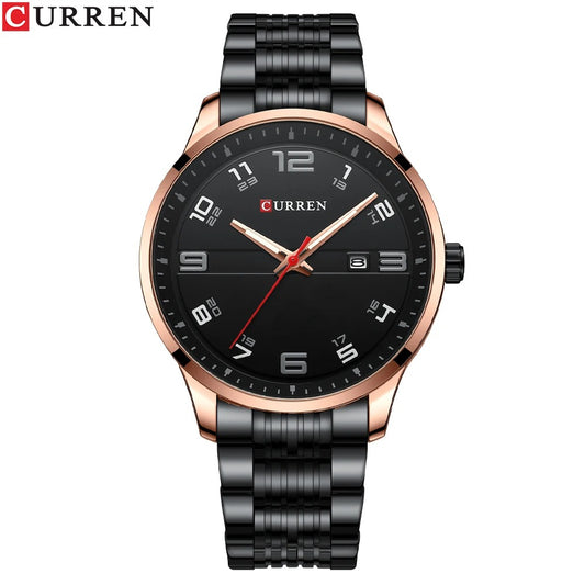 Reloj Curren 8411 Hombre Acero Calendario — Foucault Valdivia