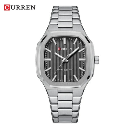 Reloj Curren Hombre Acero Poligonal Luminoso