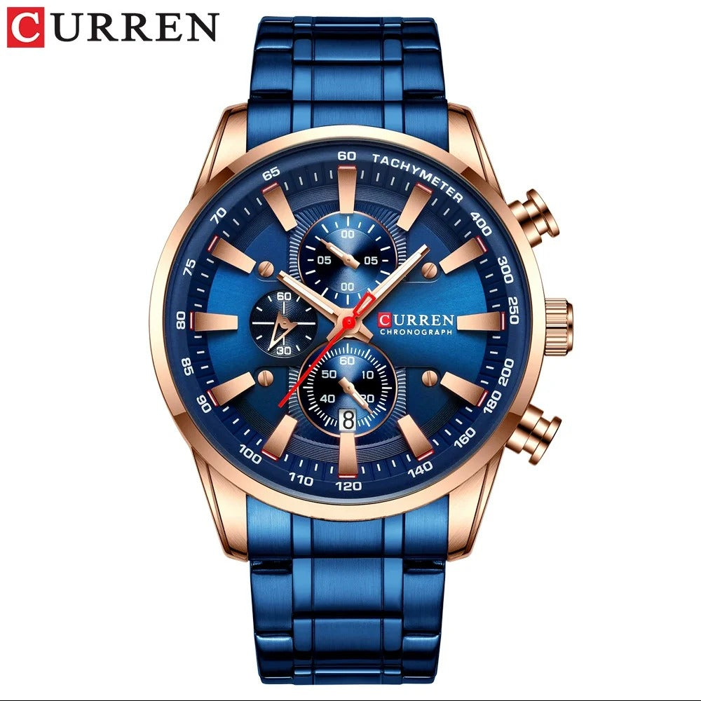 Reloj Curren Hombre Acero Seis Agujas