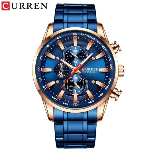 Reloj Curren Hombre Acero Seis Agujas
