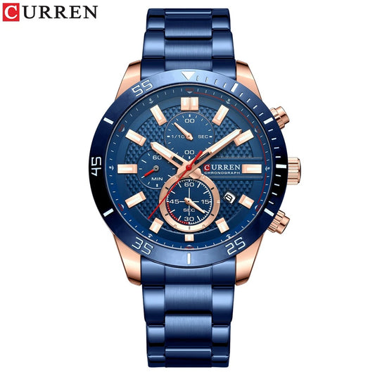 Reloj Curren Hombre Acero Deportivo Luminoso