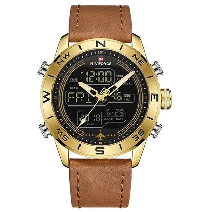 Reloj Naviforce NF9144 Hombre Cuero Doble Pantalla — vista 2 | Foucault Relojes