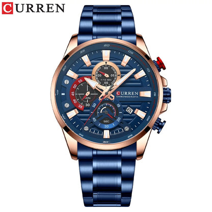 Reloj Curren 8415 Hombre Acero Calendario — Foucault Valdivia