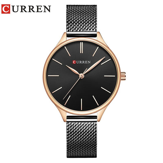 Reloj Curren 9024 Mujer Malla Ultrafino — Foucault Valdivia