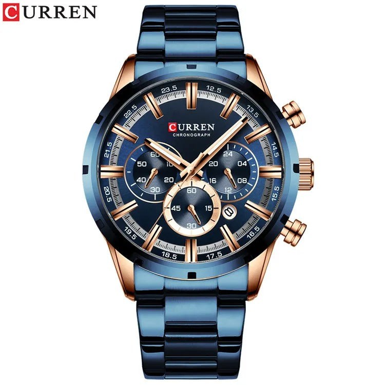 Reloj Curren 8355 Hombre Acero Esfera 3D — Foucault Valdivia
