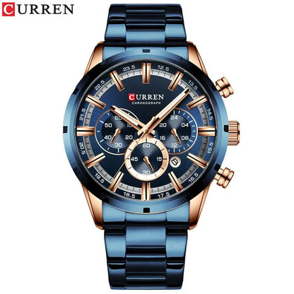 Reloj Curren 8355 Hombre Acero Esfera 3D — Foucault Valdivia