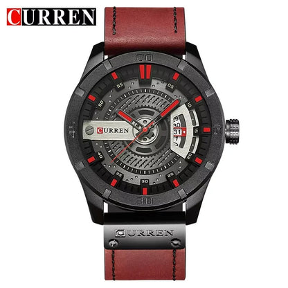 Reloj Curren 8301 Hombre Cuero Militar — Foucault Valdivia