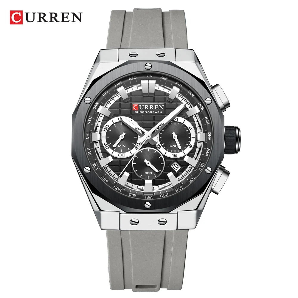 Reloj Curren Hombre Silicona Militar Luminoso