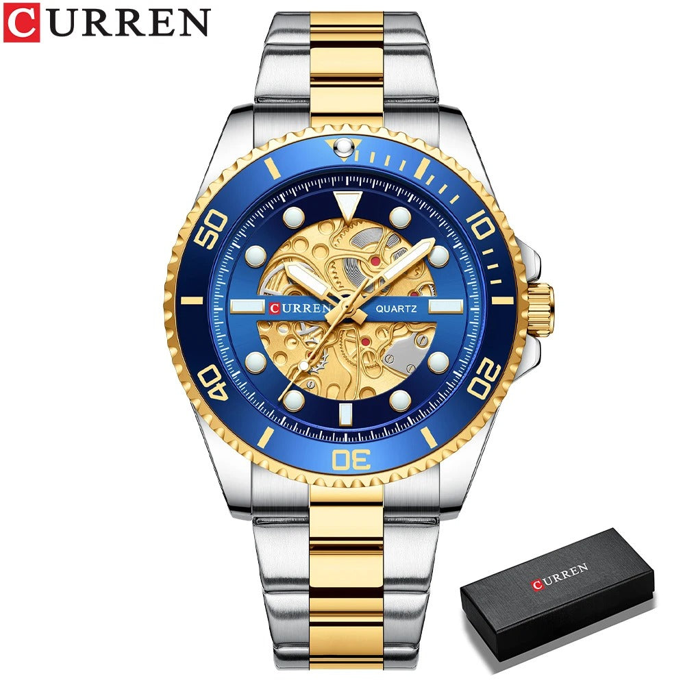 Reloj Curren 8412 Hombre Acero Esfera 3D