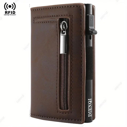 Tarjetero RFID Aluminio C2501H1 Hombre – Billetera Metálica Delgada Antirrobo para Tarjetas