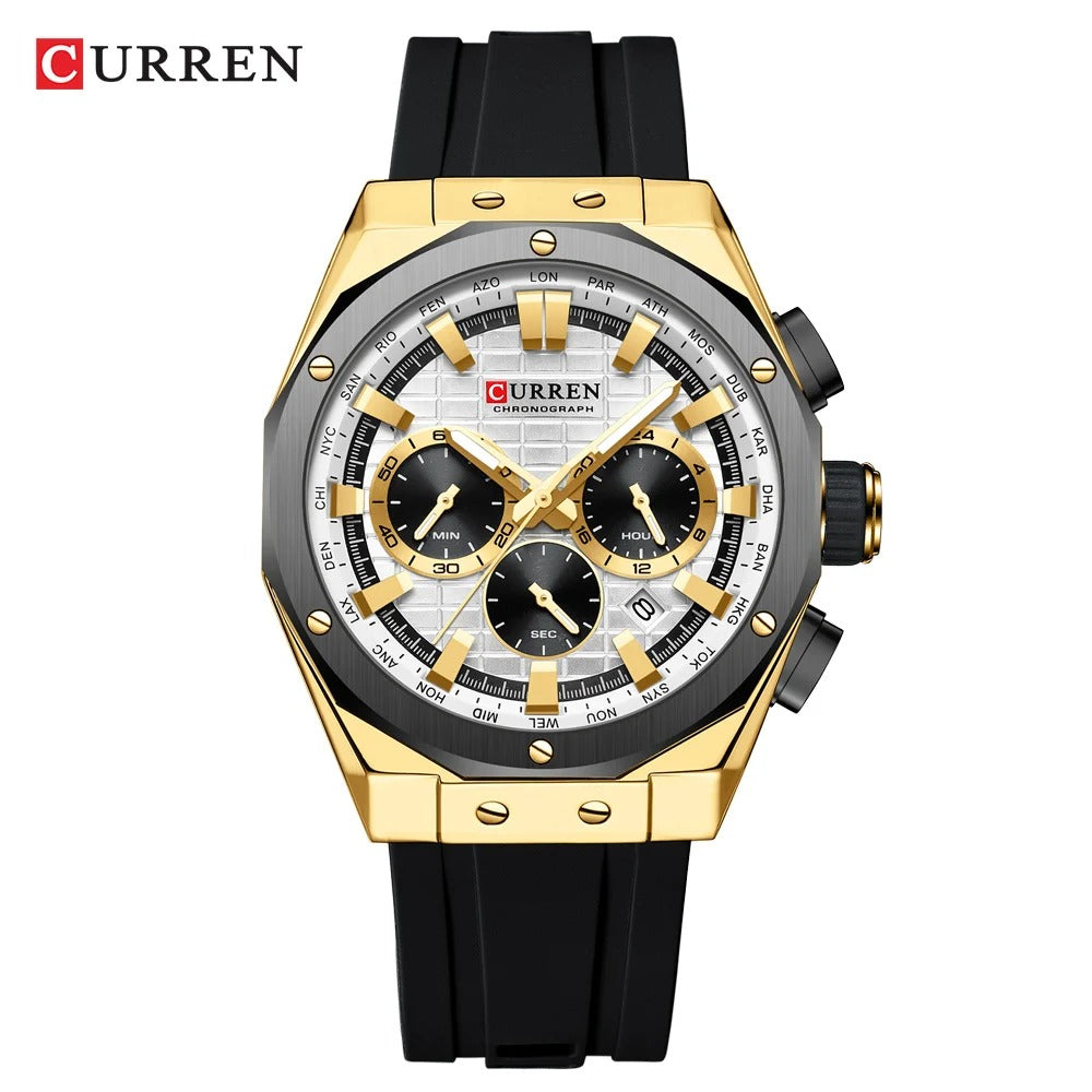 Reloj Curren Hombre Silicona Militar Luminoso