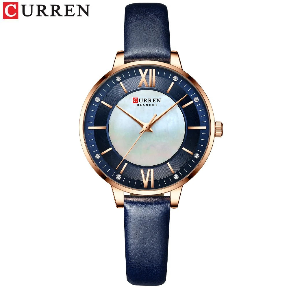 Reloj Curren 9080 Mujer Cuero Elegante
