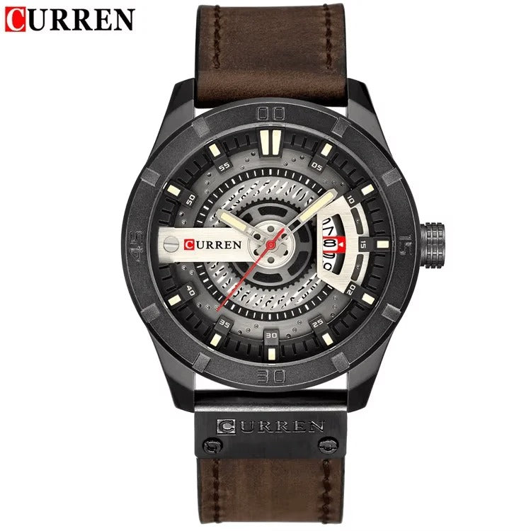 Reloj Curren 8301 Hombre Cuero Militar
