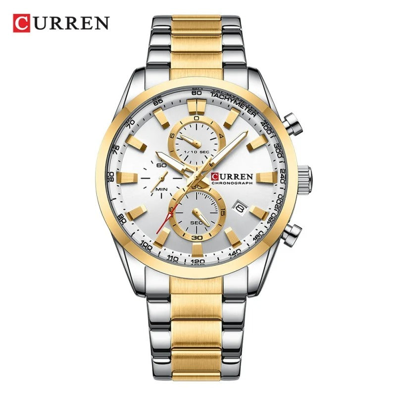 Reloj Curren 8445 Hombre Acero Multifunción
