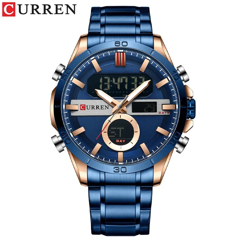 Reloj Curren 8384 Hombre Acero Digital Militar — vista 3 | Foucault Relojes