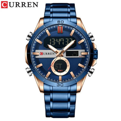 Reloj Curren 8384 Hombre Acero Digital Militar — vista 3 | Foucault Relojes