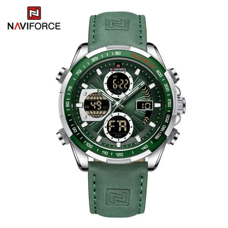 Reloj Naviforce NF9197L Hombre Cuero Doble Pantalla
