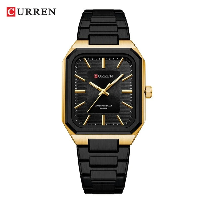 Reloj Curren 8457 Hombre Acero Esfera Cuadrada