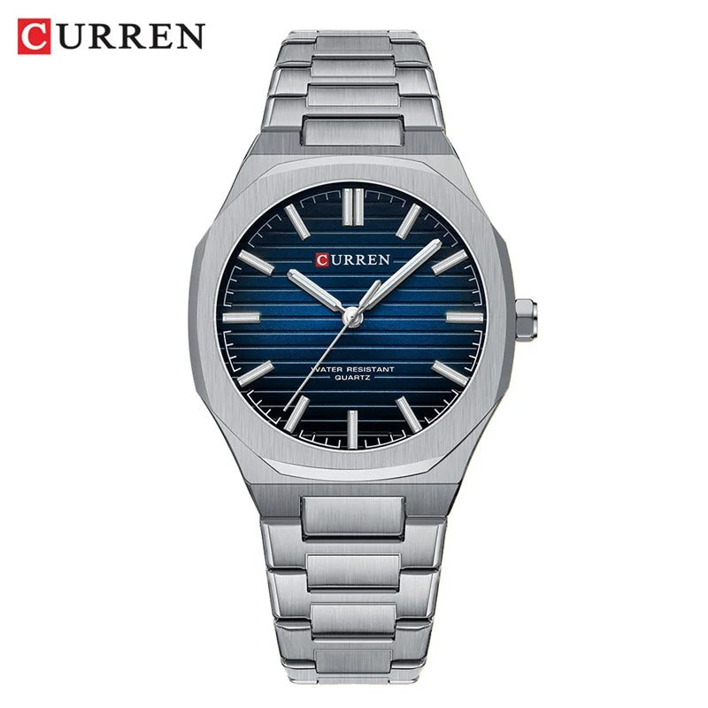 Reloj Curren 8456 Hombre Acero Esfera Cuadrada