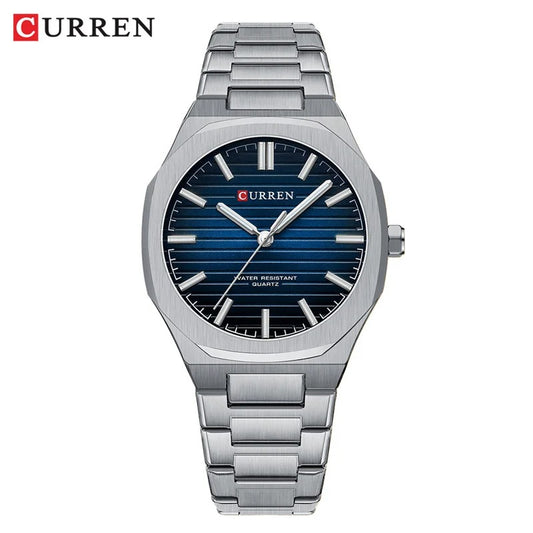 Reloj Curren 8456 Hombre Acero Esfera Cuadrada