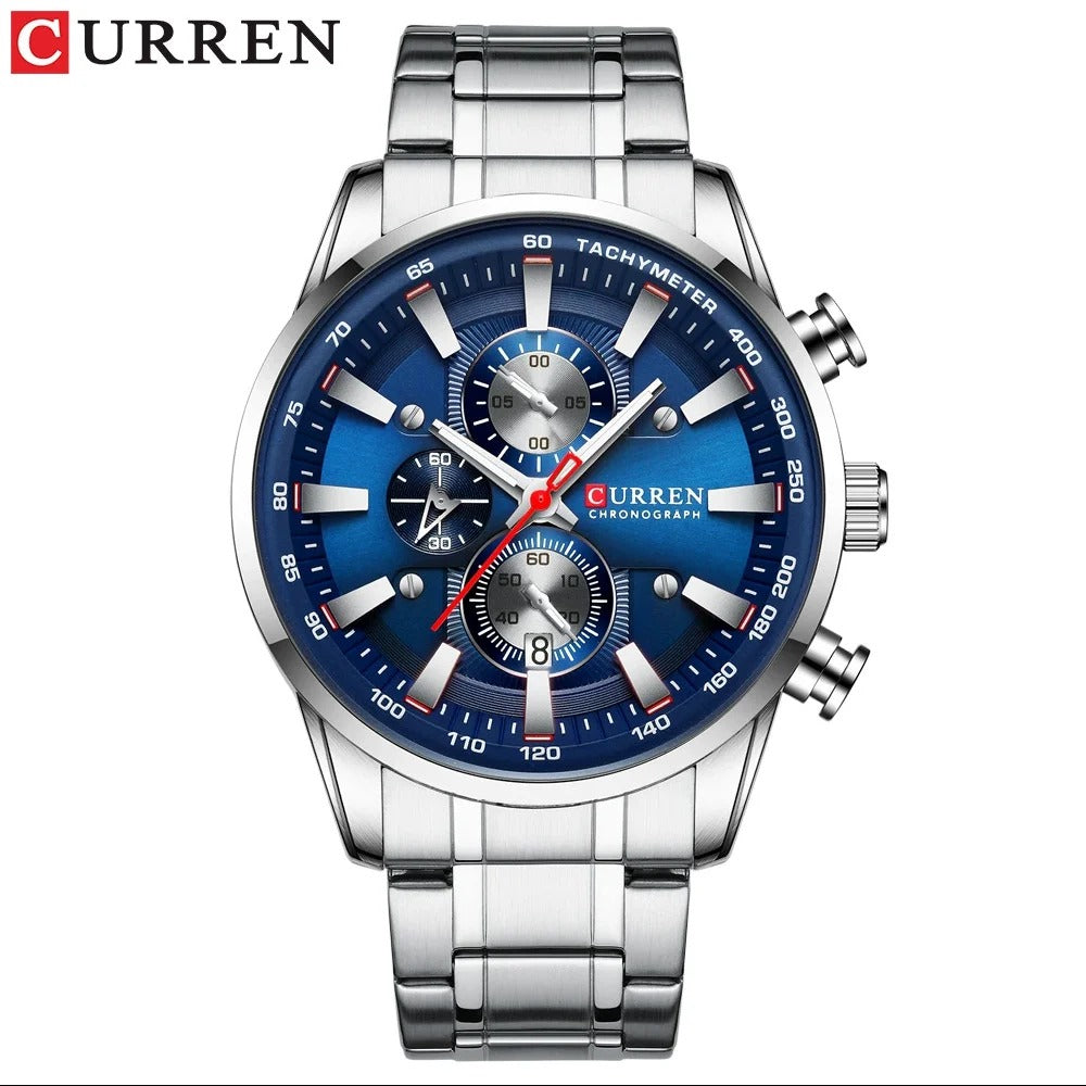 Reloj Curren Hombre Acero Seis Agujas
