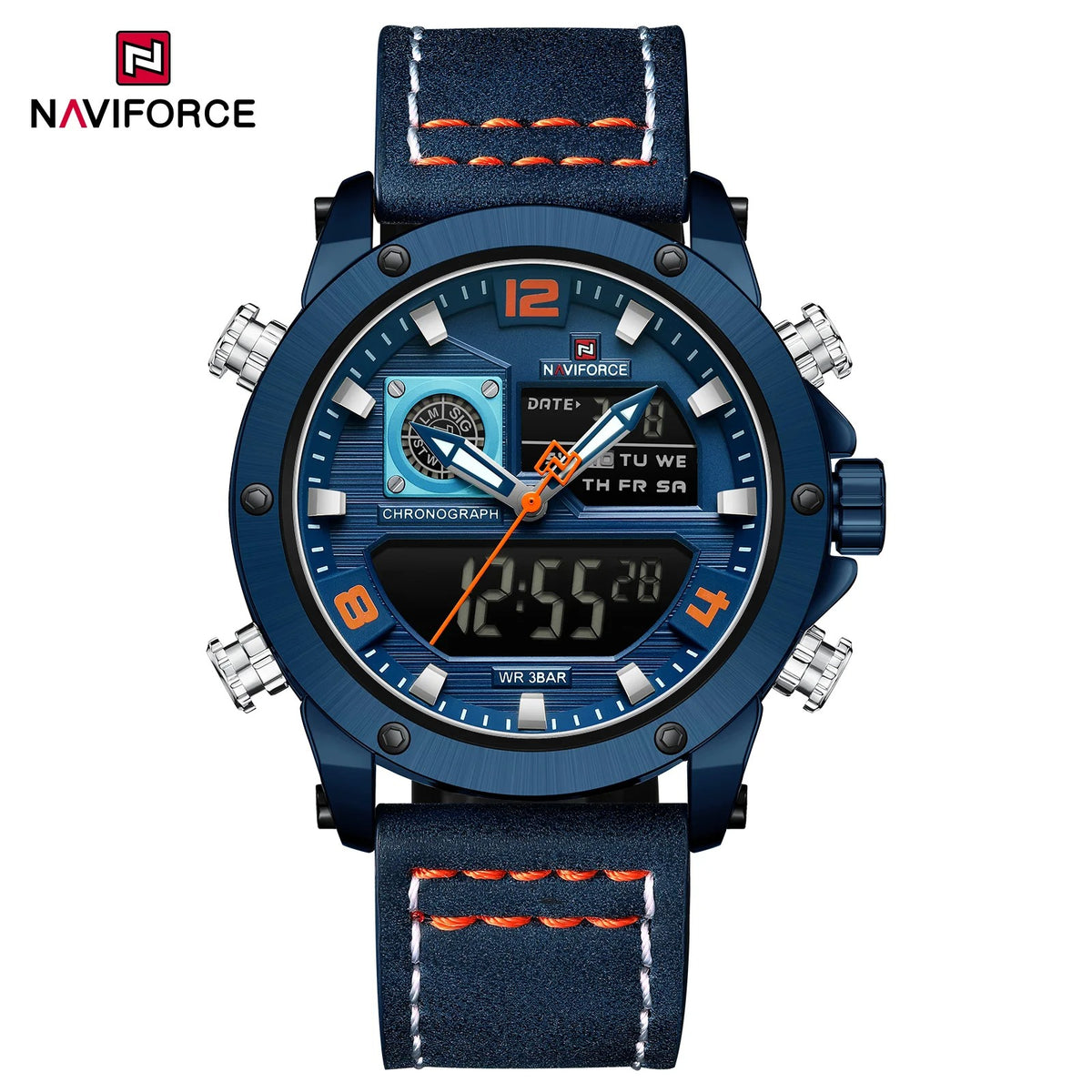 Reloj Naviforce NF9236 Hombre Cuero Doble Pantalla