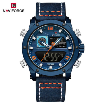 Reloj Naviforce NF9236 Hombre Cuero Doble Pantalla