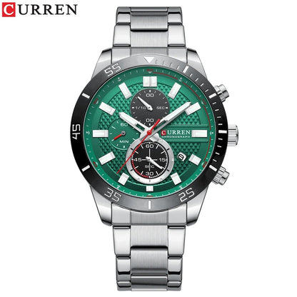 Reloj Curren Hombre Acero Deportivo Luminoso