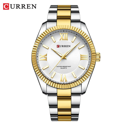 Reloj Curren 8453 Hombre Acero Números Romanos