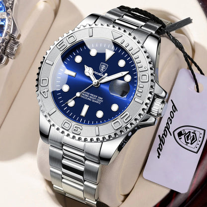 Reloj Poedagar 680 Hombre Acero y Correa de Goma Negro