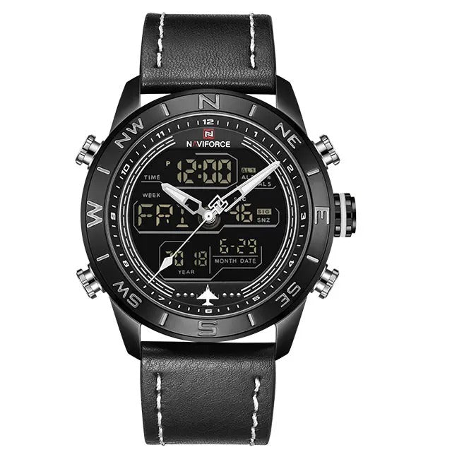 Reloj Naviforce NF9144 Hombre Cuero Doble Pantalla — vista 3 | Foucault Relojes
