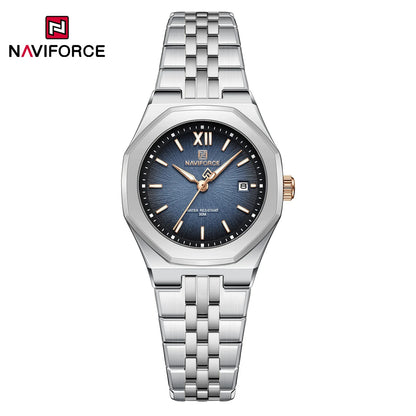 Reloj Naviforce Mujer Acero Cuadrado Luminoso