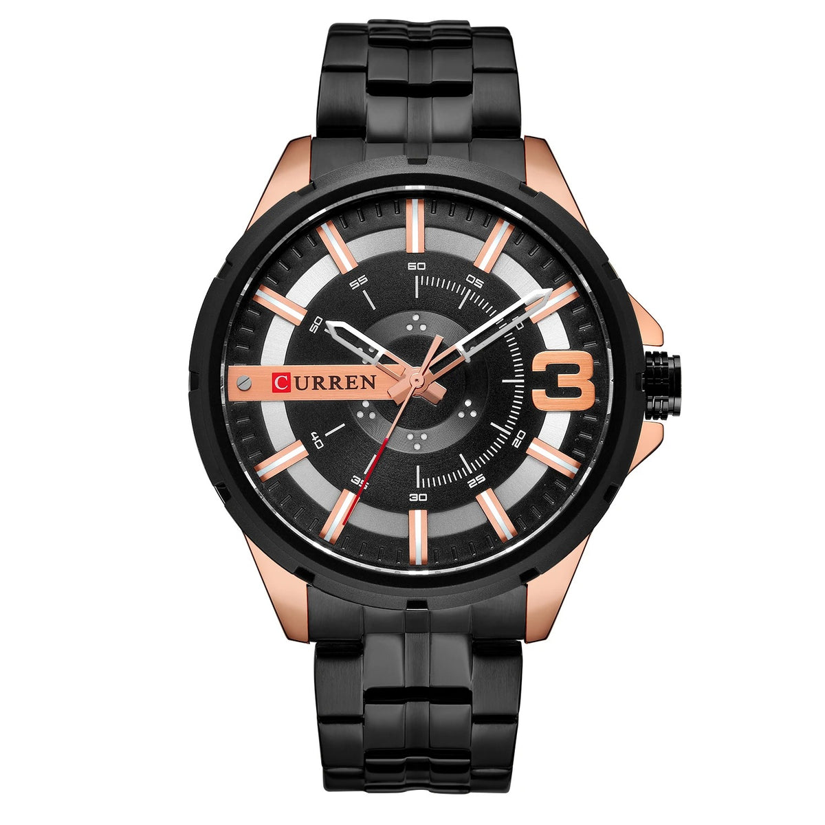 Reloj Curren 8333 Hombre Acero Números Árabes