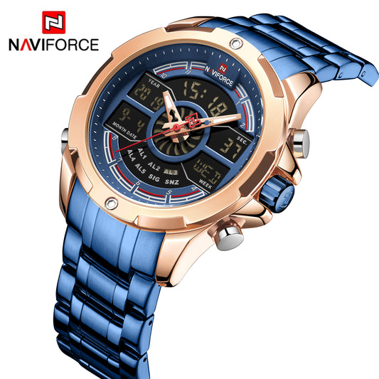 Estilo que No Pasa Desapercibido – Multifunción, Cuarzo y Elegancia Dorada