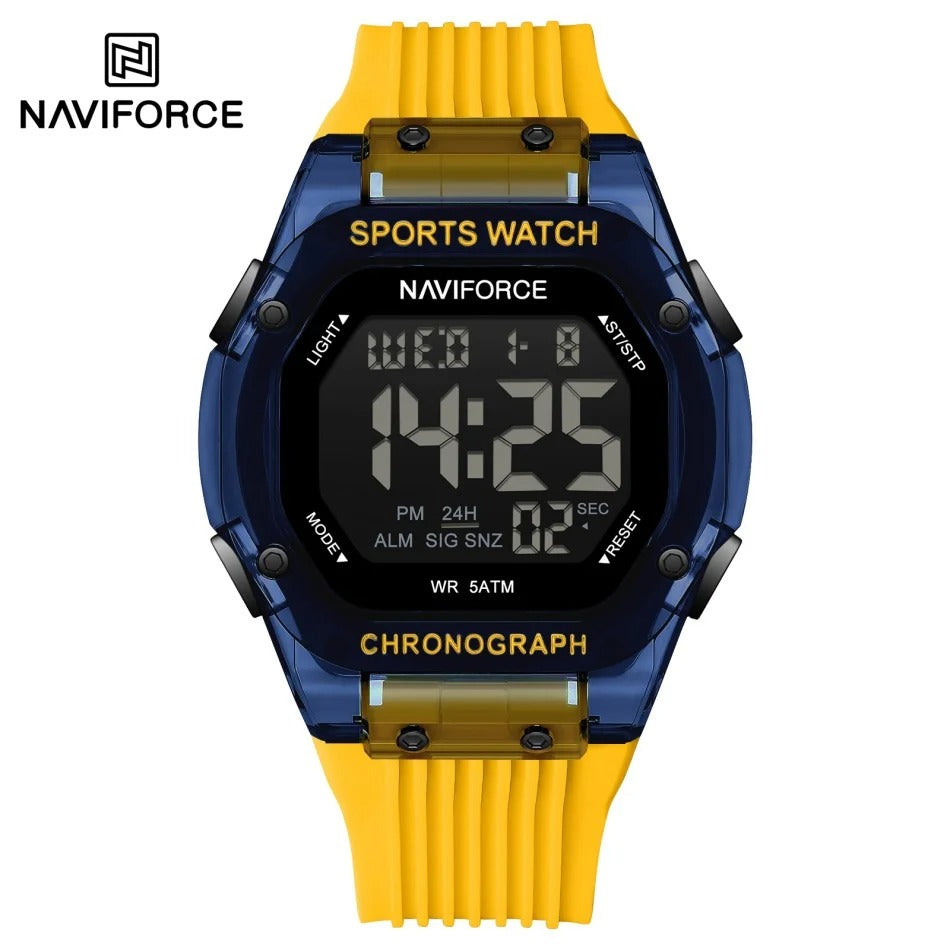 Reloj Digital NAVIFORCE NF7113 para Hombre – Pantalla LED, Correa de Silicona, Reloj Deportivo Multifunción Resistente al Agua | Foucault Chile