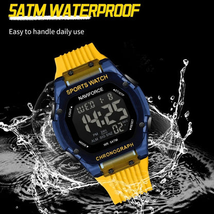 Reloj Digital NAVIFORCE NF7113 para Hombre – Pantalla LED, Correa de Silicona, Reloj Deportivo Multifunción Resistente al Agua | Foucault Chile