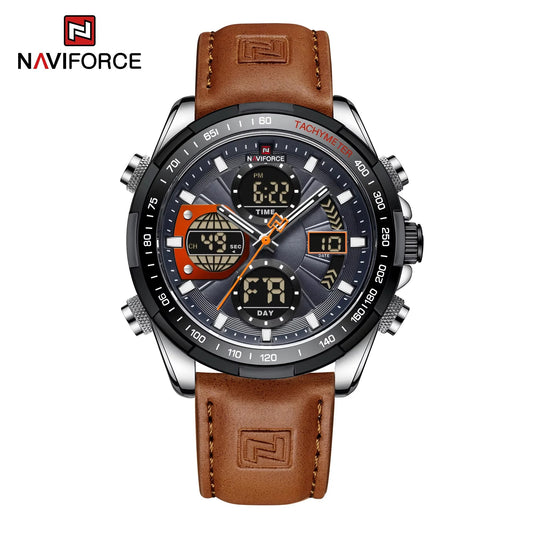 NAVIFORCE NF9197 – Poder Dorado con Estilo Deportivo y Presencia Inigualable