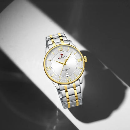 Reloj NAVIFORCE NF9272S para Hombre – Cuarzo Japonés, Acero Inoxidable, Calendario y Resistencia al Agua | Foucault Chile