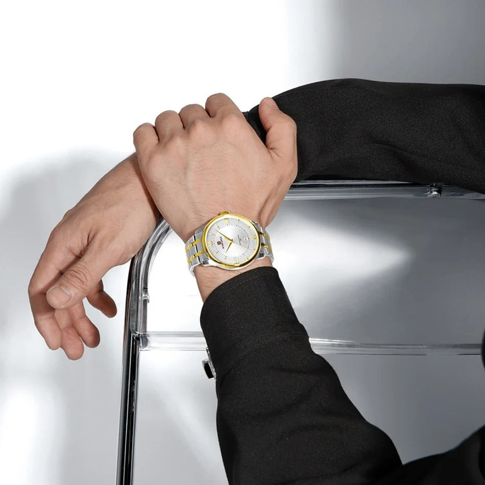 Reloj NAVIFORCE NF9272S para Hombre – Cuarzo Japonés, Acero Inoxidable, Calendario y Resistencia al Agua | Foucault Chile