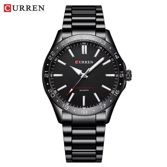 Reloj CURREN 8452 para Hombre – Cuarzo, Correa de Acero Inoxidable, Resistente al Agua, Luz Nocturna