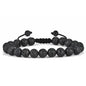Pulsera Hombre - Piedra Lava y Ojo de Tigre 8mm