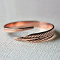 Brazalete Ala de Pluma de Cobre Vintage Unisex