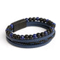 Pulsera Hombre Cuero Multicapa con Ojo de Tigre